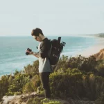 Fotograf an der Kueste