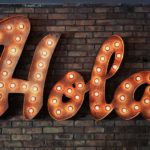 Schriftzeichen Hola