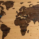 Pinnwand als Weltkarte